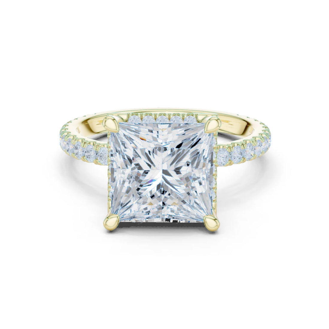Princess Diamond Hidden Halo Engagement Ring