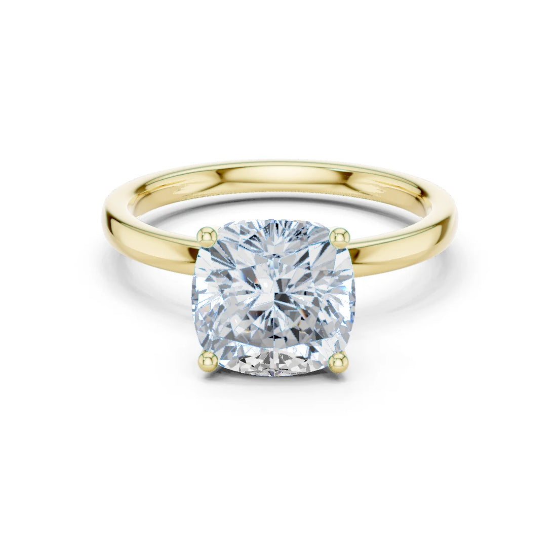 Cushion Cut Diamond Solitaire Engagement Ring