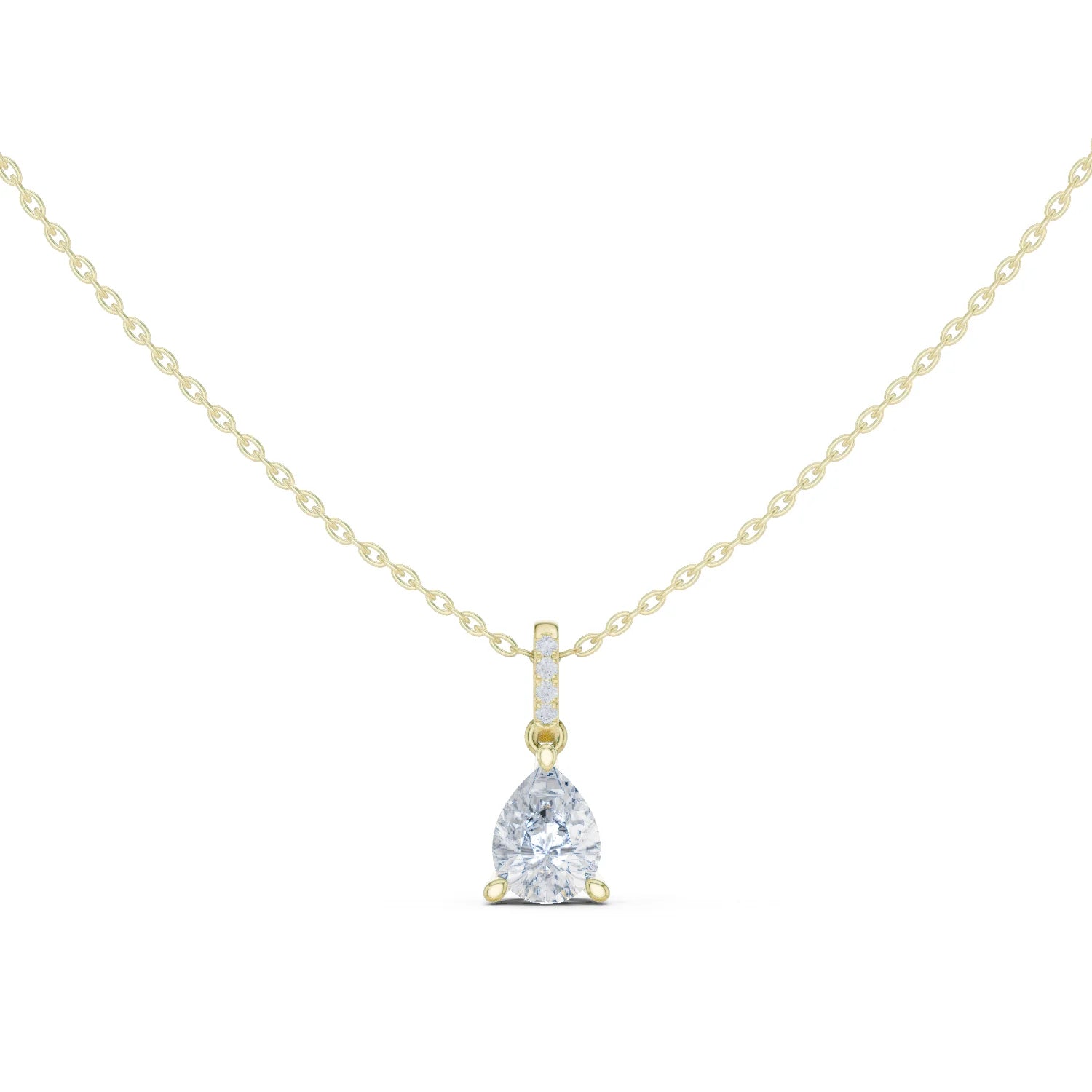 Seraphina Pear Solitaire Diamond Pendant
