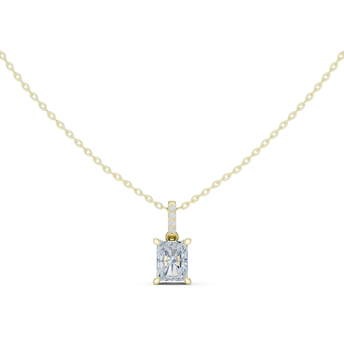 Luminara Radiant Solitaire Diamond Pendant