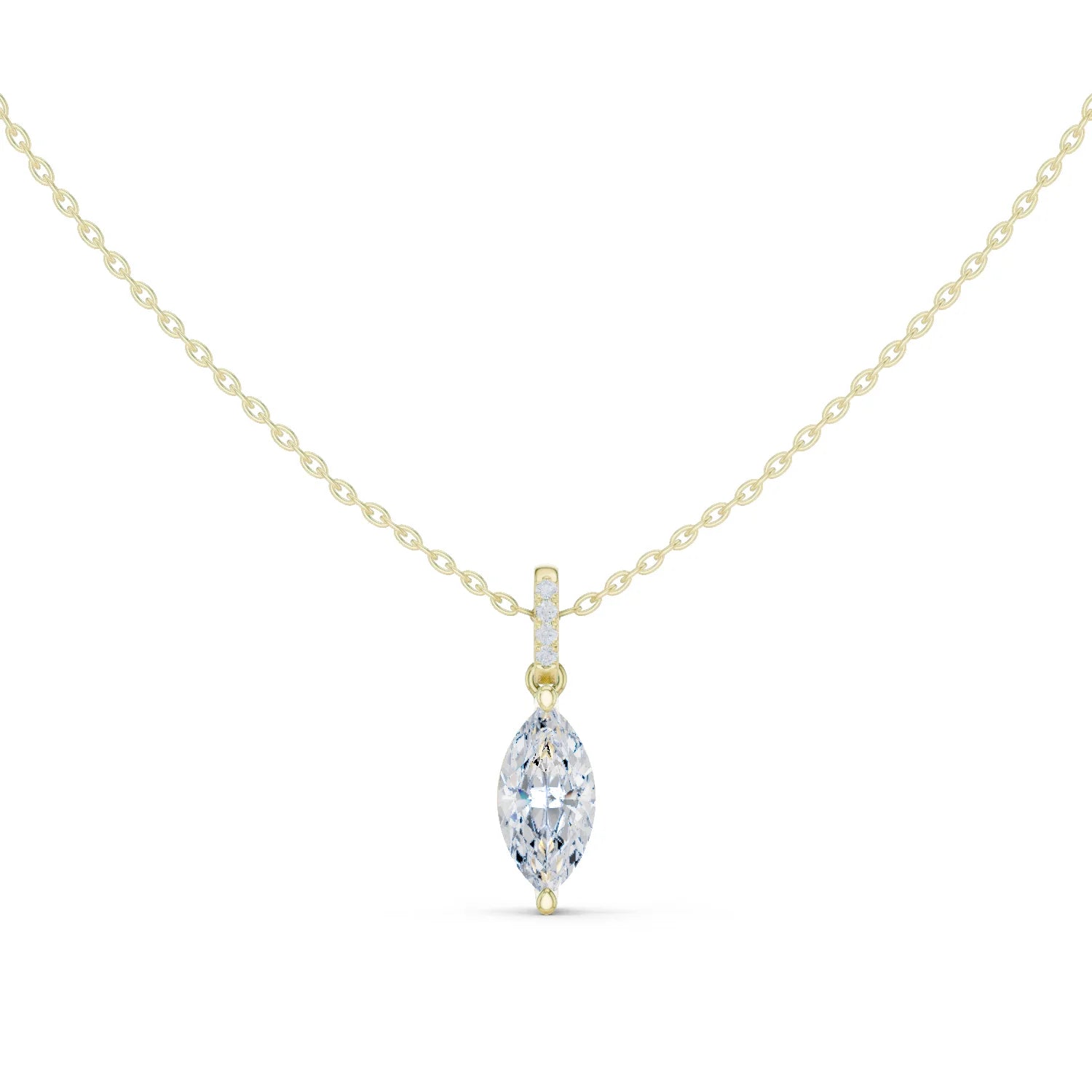 Astra Marquise Solitaire Diamond Pendant