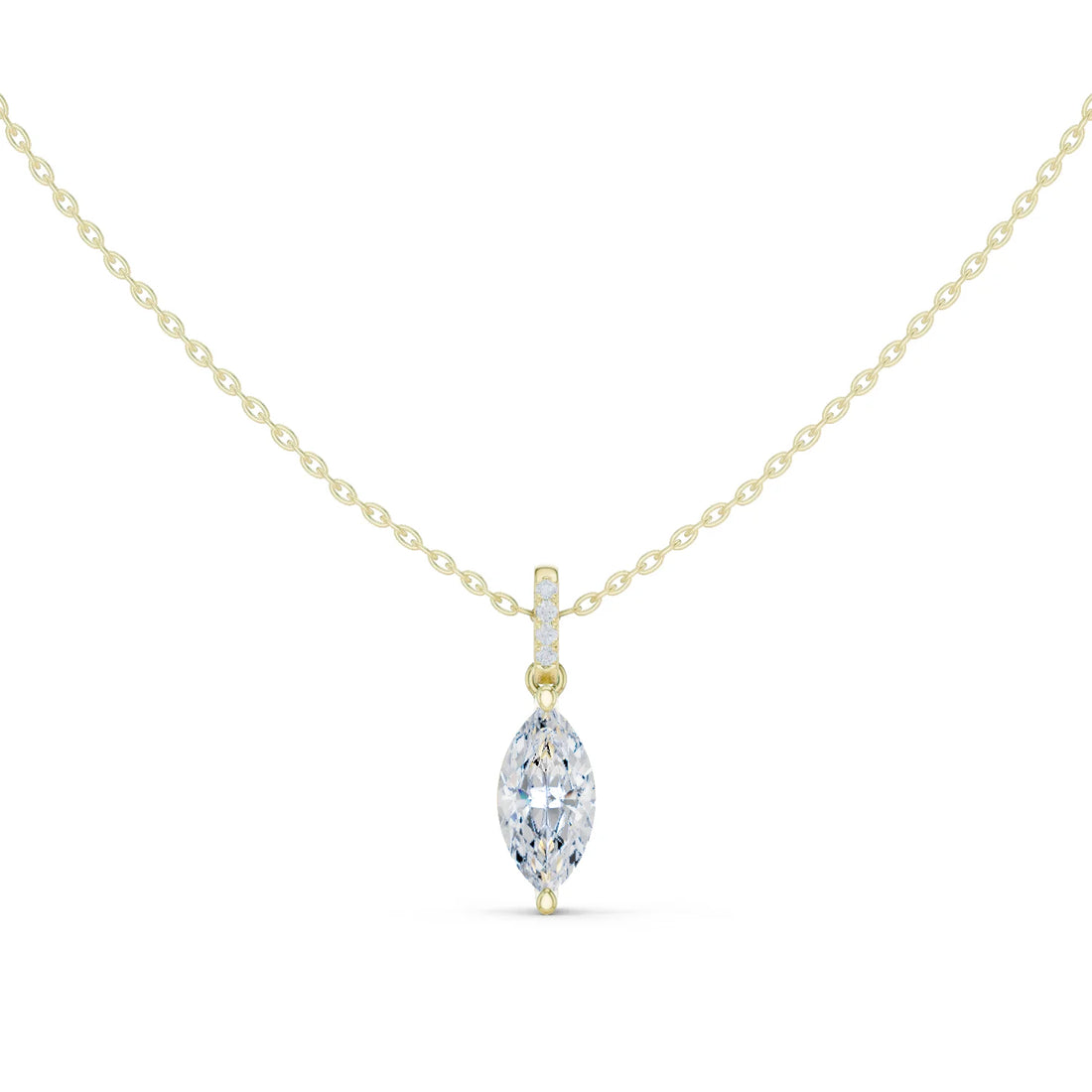 Astra Marquise Solitaire Diamond Pendant