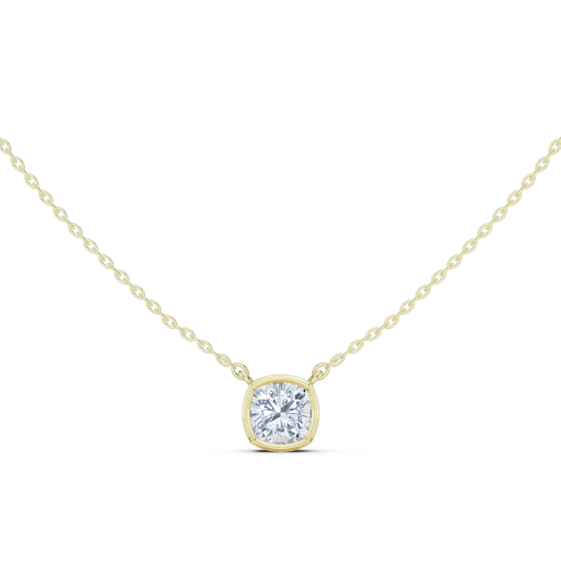 Aurora Cushion Bezel Diamond Pendant