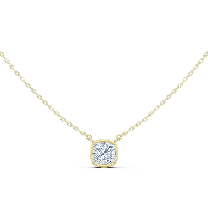 Aurora Cushion Bezel Diamond Pendant