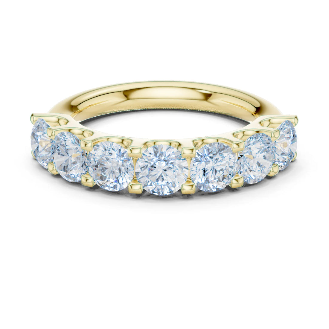 Round Diamond Half Eternity Band