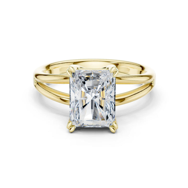 Radiant Shape Diamond Solitaire Engagement Ring
