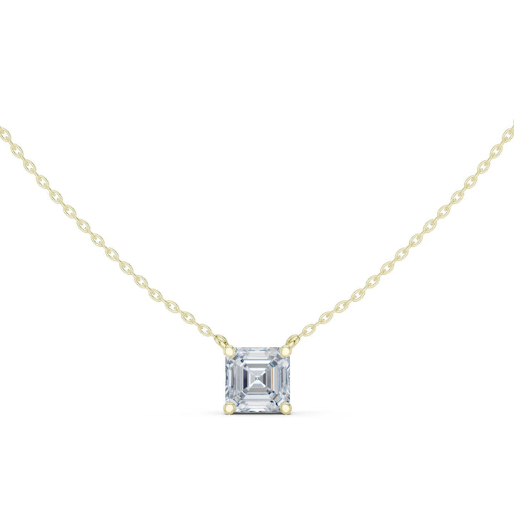 Asscher Aura Solitaire Diamond Pendant