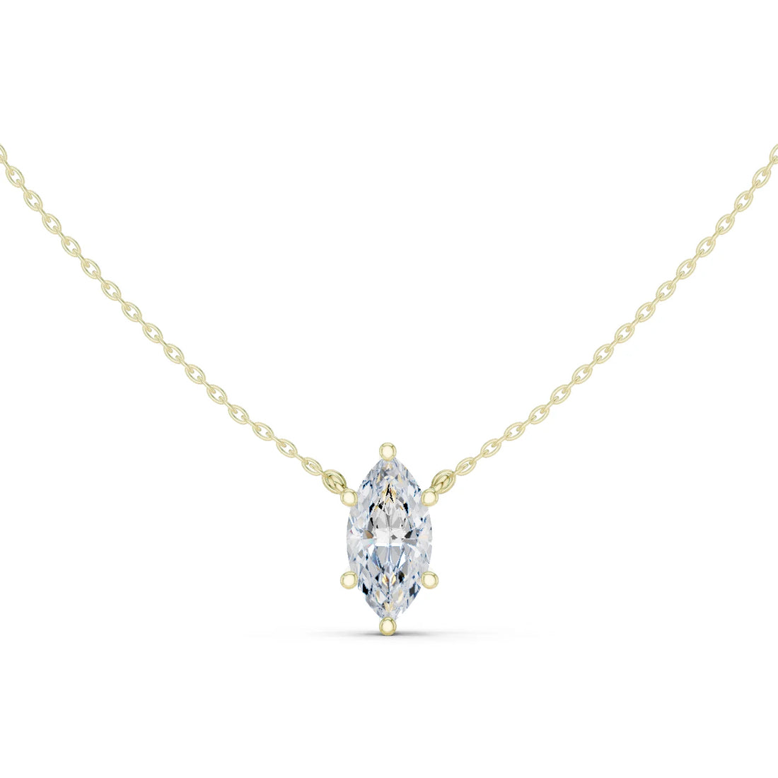 Marquise Grace Solitaire Diamond Pendant