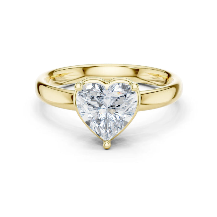 Heart Diamond Solitaire Engagement Ring
