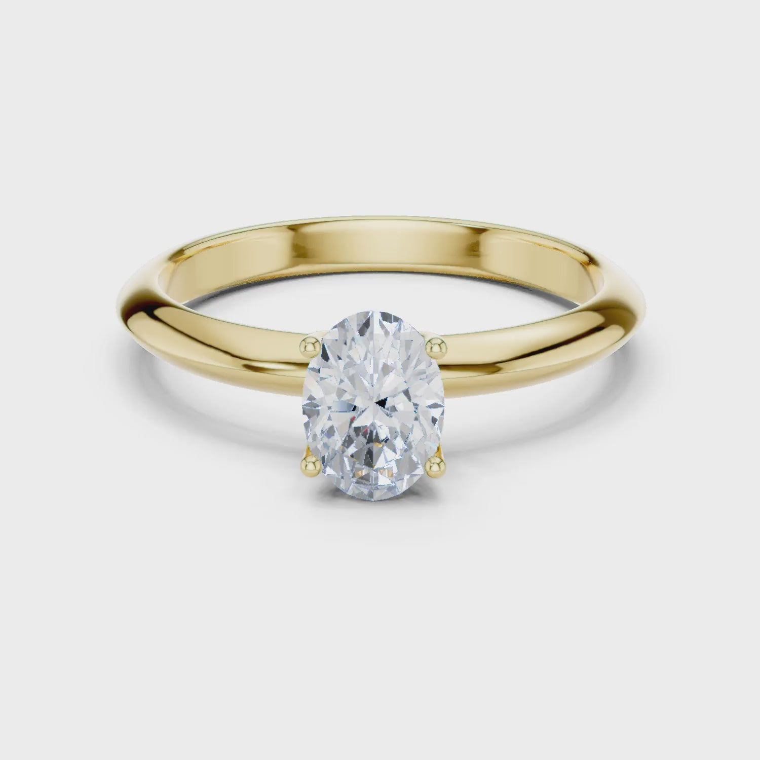 Oval Cut Diamond Solitaire Engagement Ring