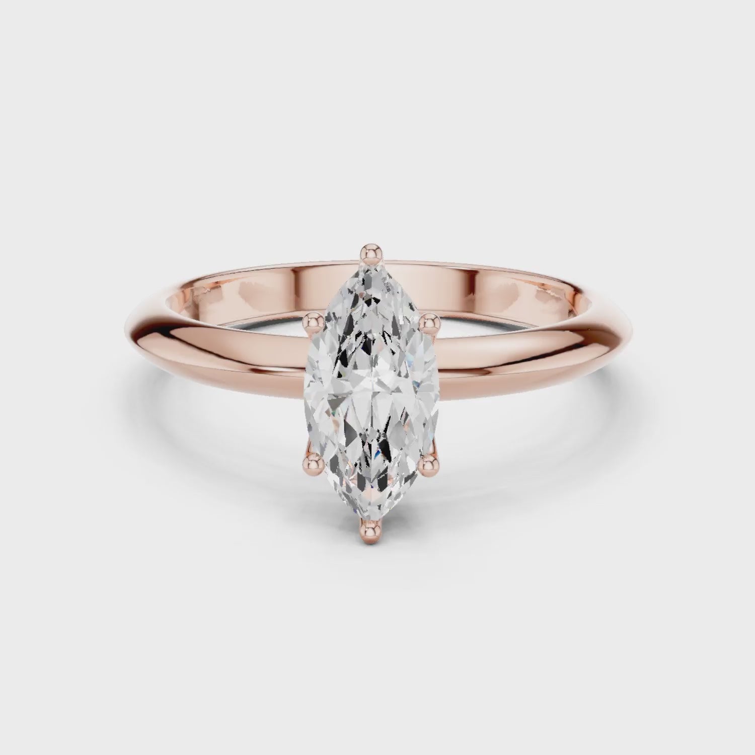Marquise Cut Diamond Solitaire Engagement Ring