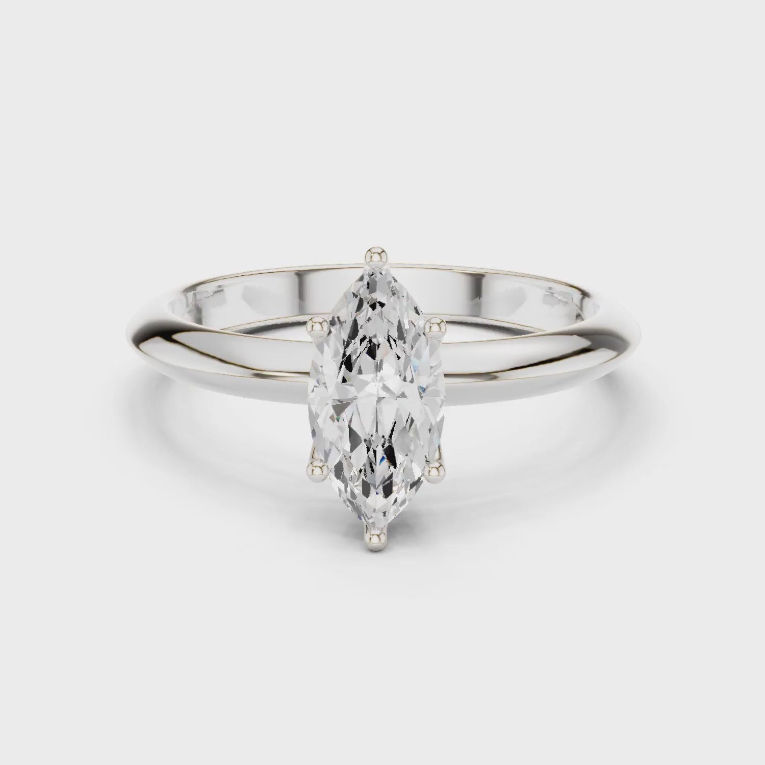 Marquise Cut Diamond Solitaire Engagement Ring