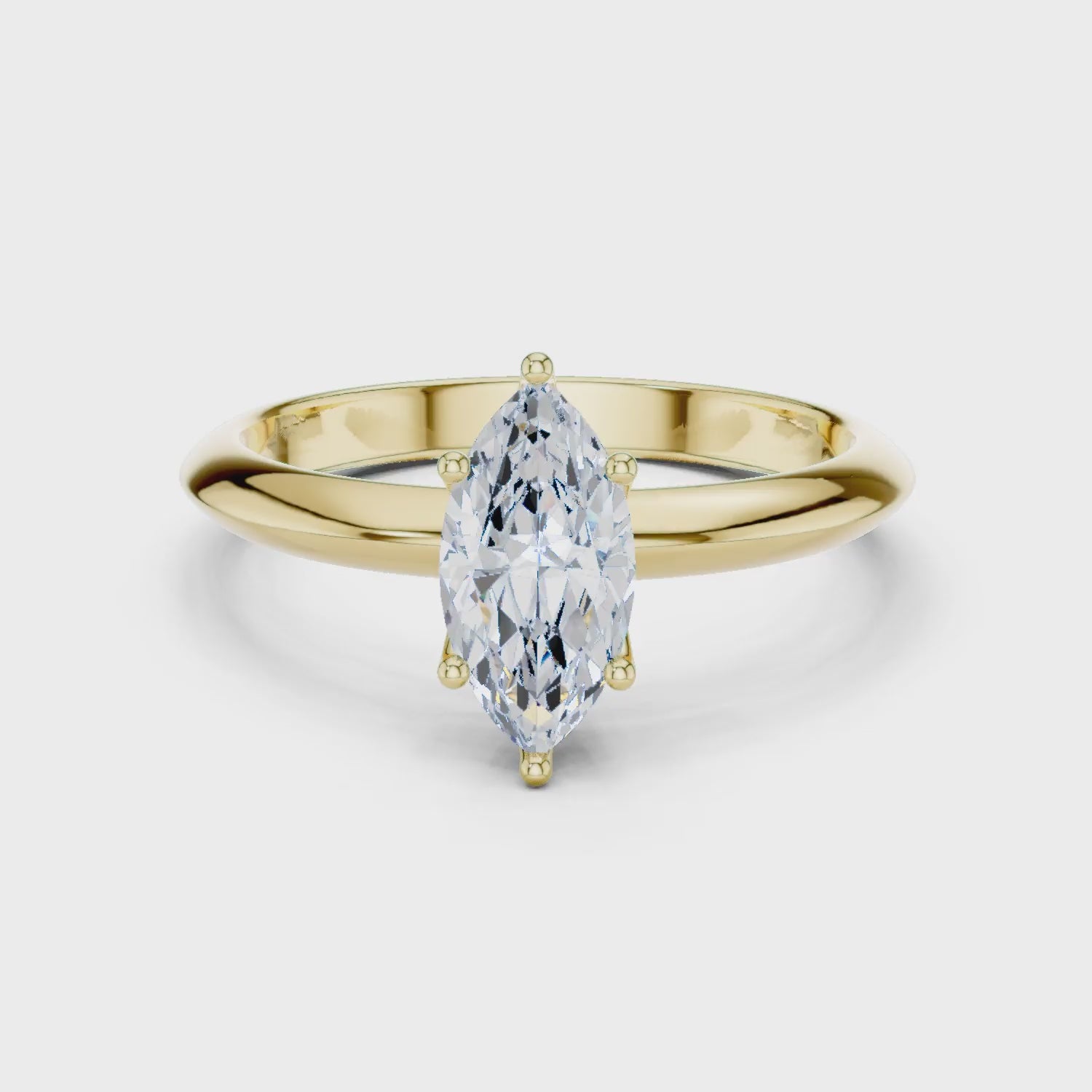 Marquise Cut Diamond Solitaire Engagement Ring